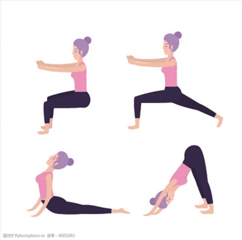 健身美女瑜伽锻炼图片