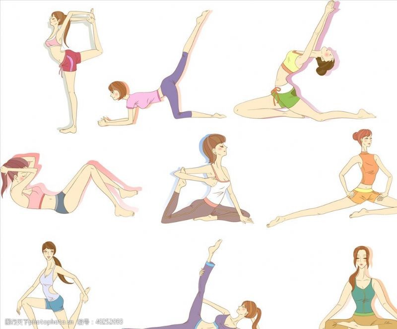 瘦身海报瑜伽锻炼图片