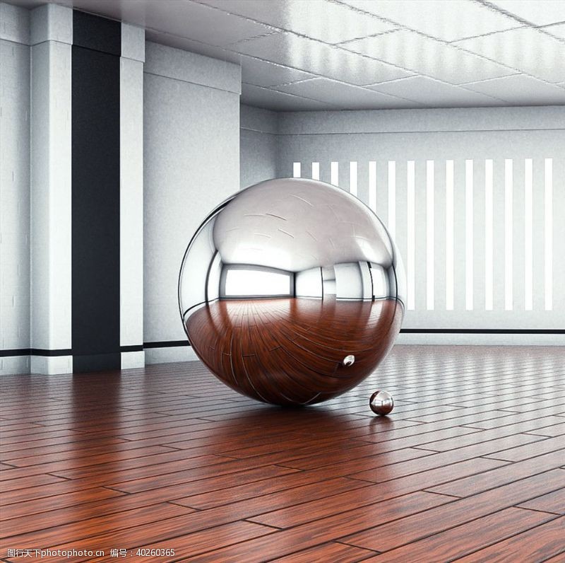 球体C4D模型室内机构场景图片