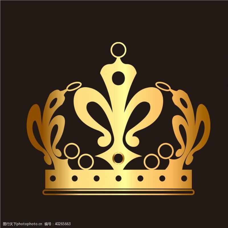 金色花纹皇冠图片