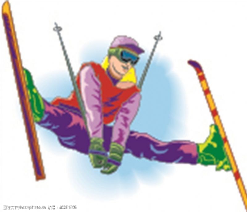 灯布滑雪图片