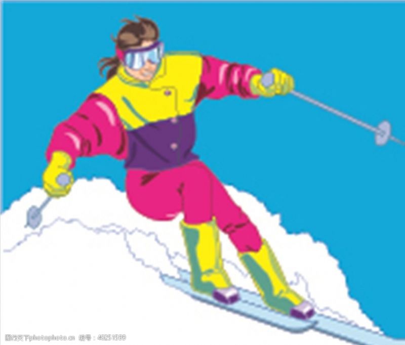 冰山滑雪图片