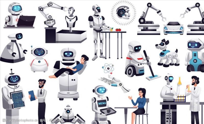 科技海报机器人图片