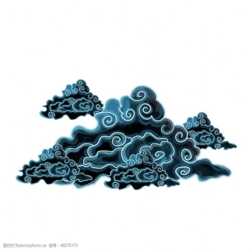 中国风卡通国潮云纹图片