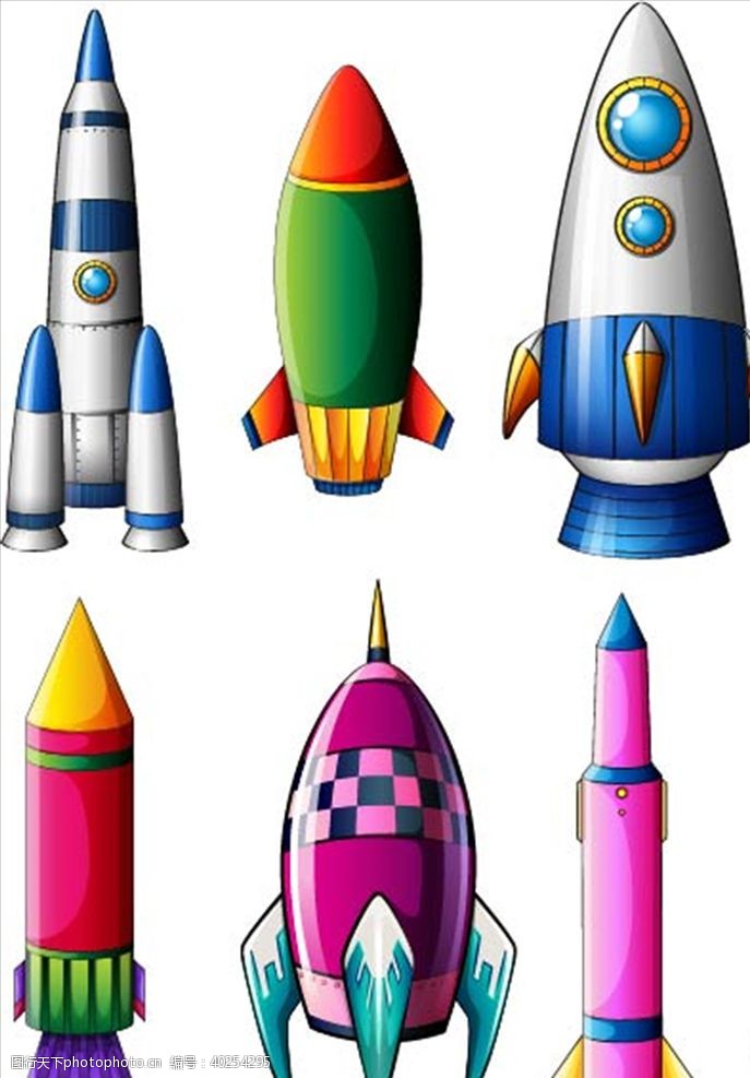 动物背景矢量素材卡通火箭图片