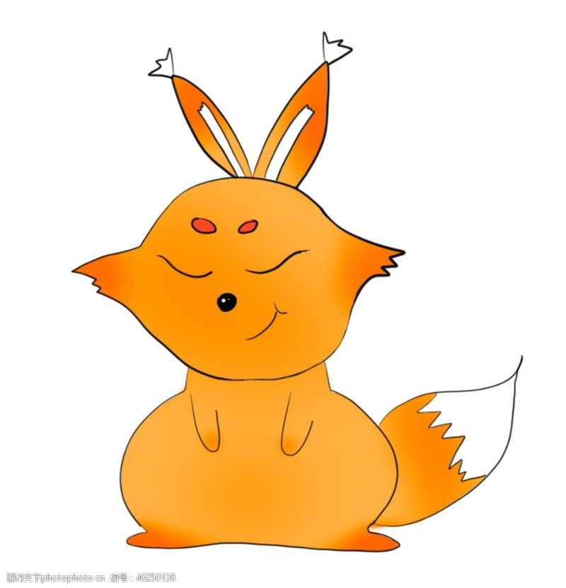 标志矢量素材卡通狡猾的小狐狸图片
