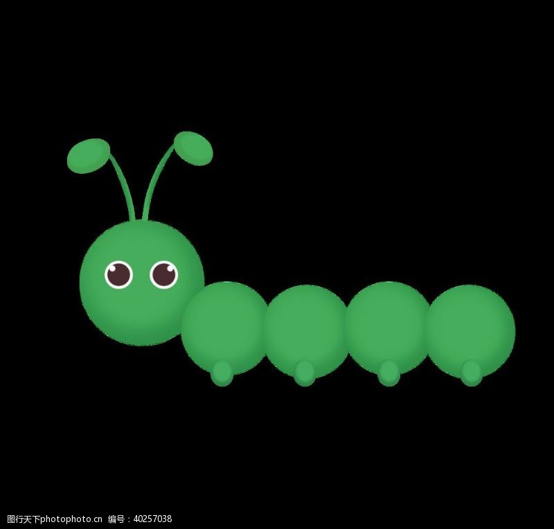 虫子卡通毛毛虫爬行动画图片
