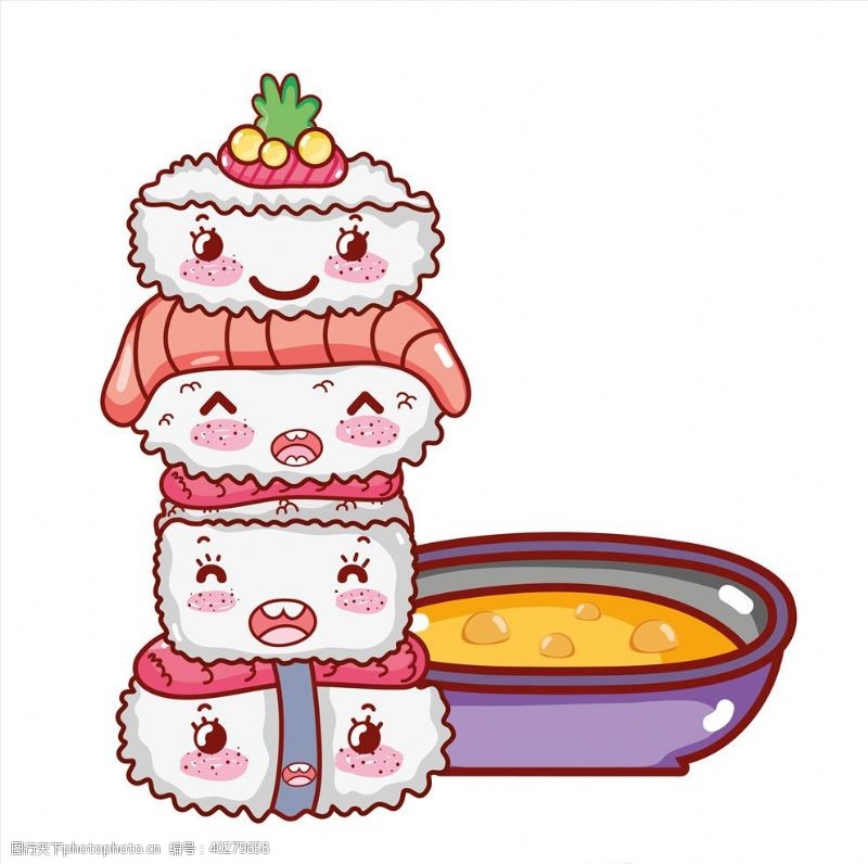 水果蔬菜卡通日本寿司图片