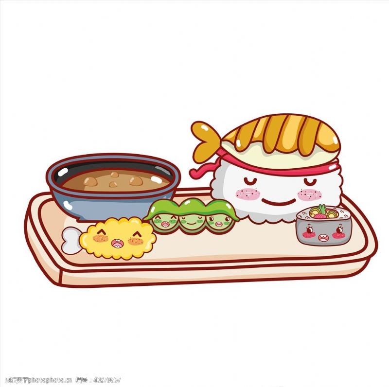 水果卡片卡通日本寿司图片