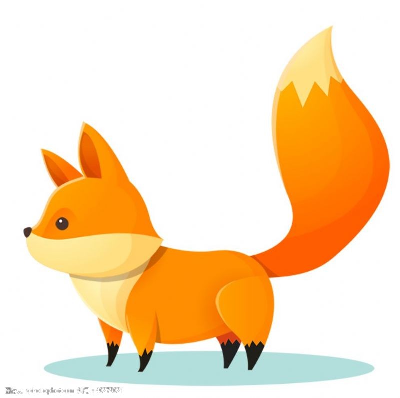 可爱元素卡通手绘狐狸图片
