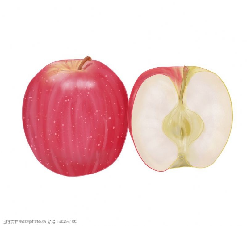矢量素材卡通手绘苹果图片