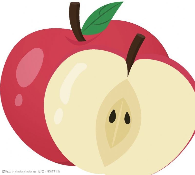 卡通水果素材卡通手绘苹果图片