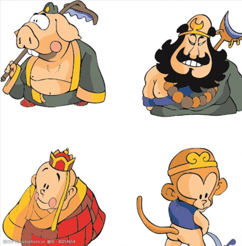 猪动物卡通西游记人物图片
