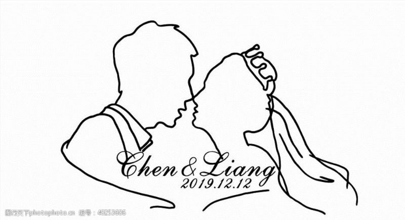 主题婚礼男女亲吻带皇冠图片