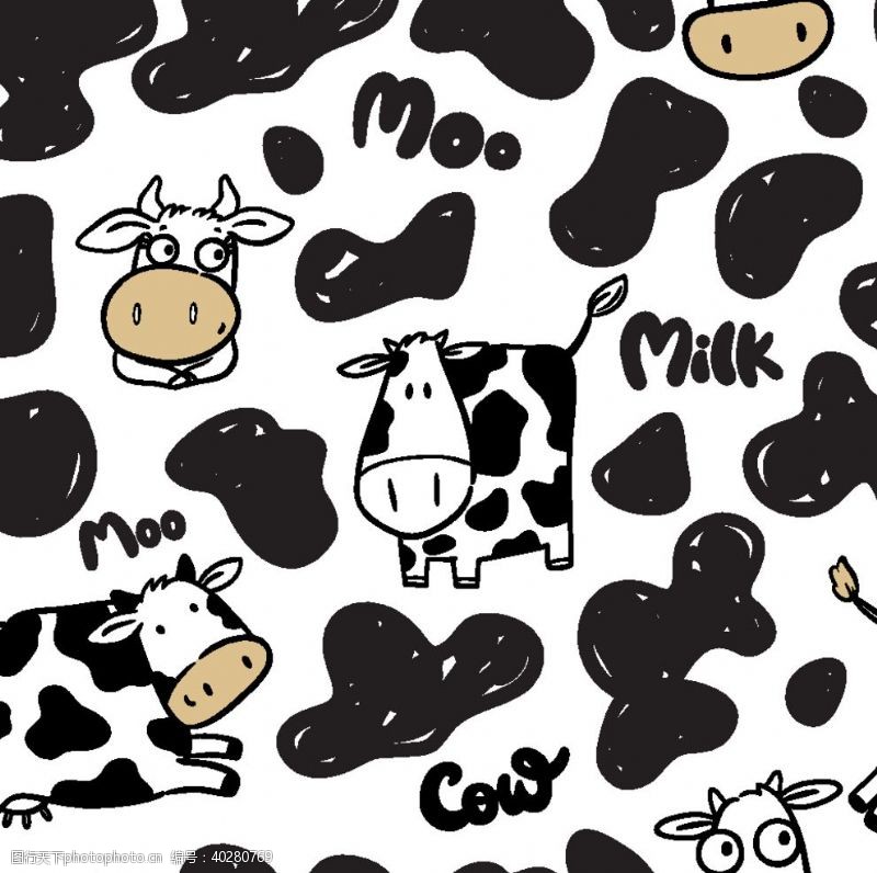 墙壁涂鸦牛牛年奶牛公牛斗牛牧场图片