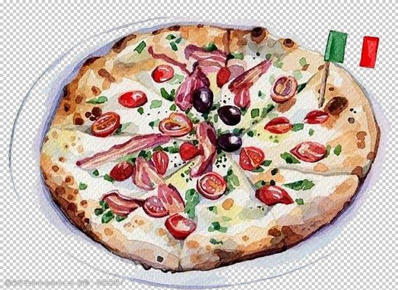 卡通菜单披萨图片