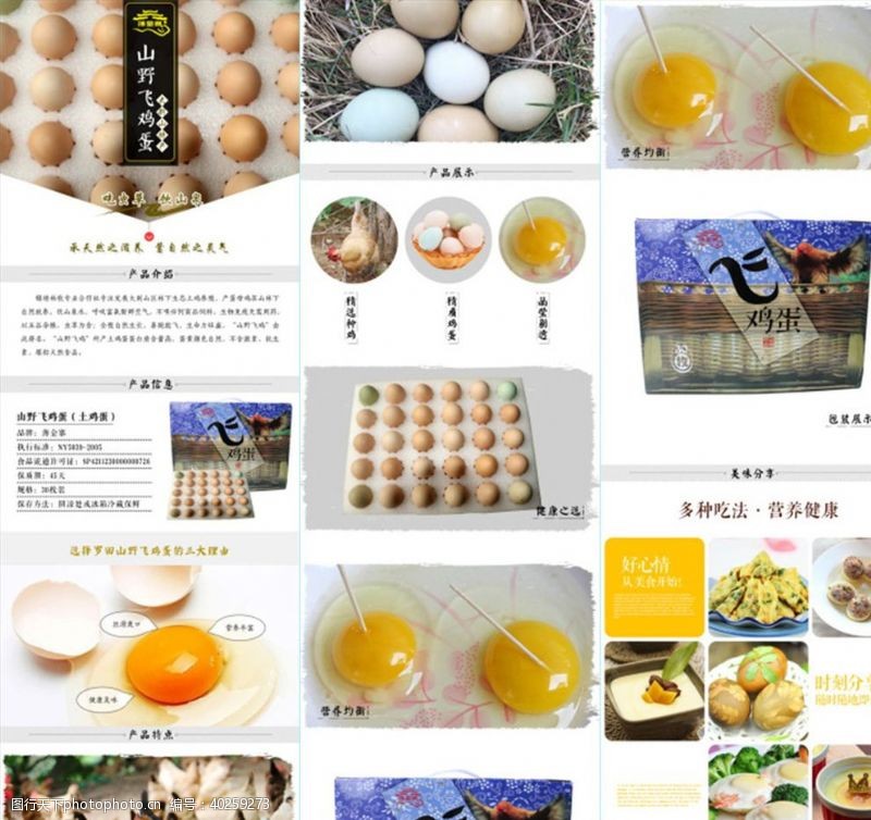 鸡蛋设计散养土鸡蛋详情页淘宝图片