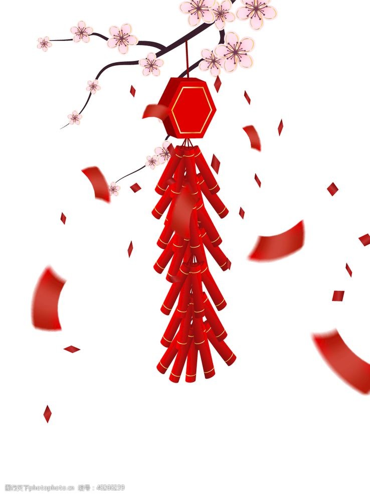 中国风中国红背景色喜庆新年鞭炮春节元素图片