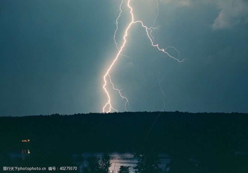 雷电闪电景观图片