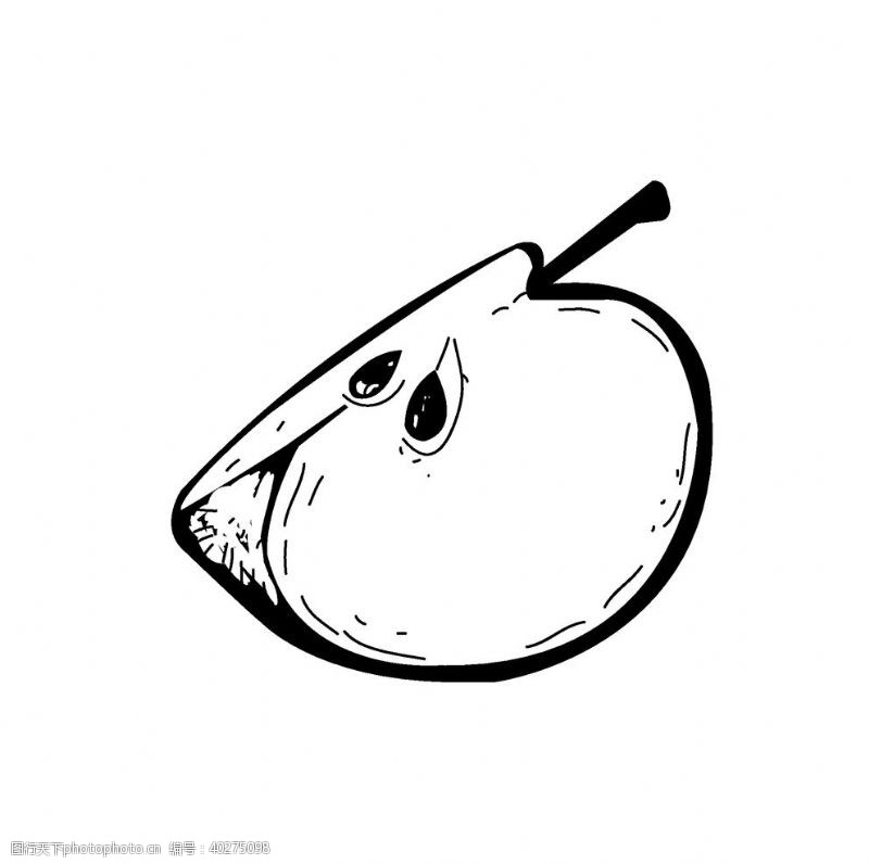 卡通水果手绘苹果图片