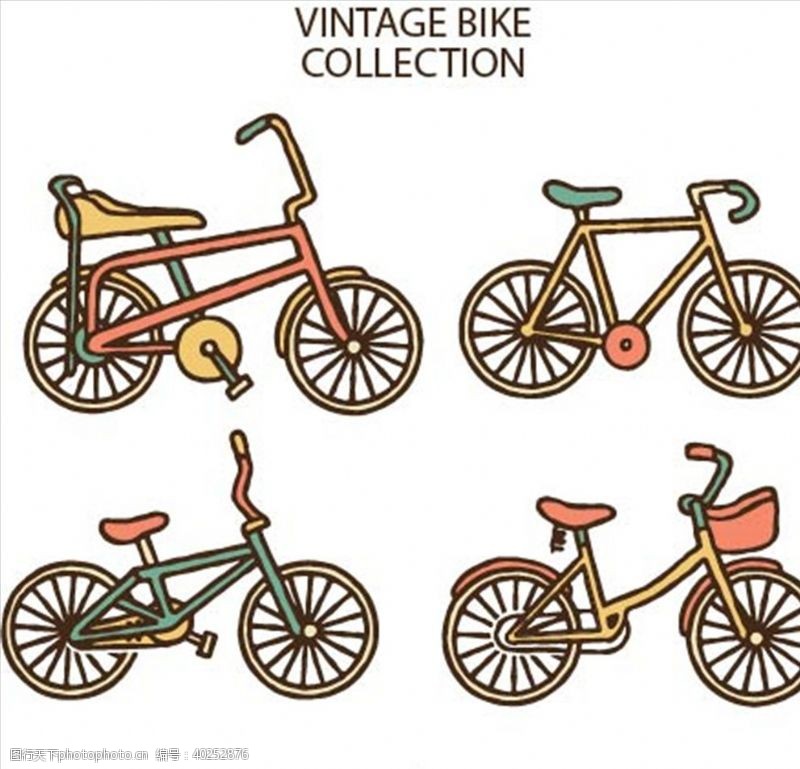 幼儿园插图手绘自行车图片