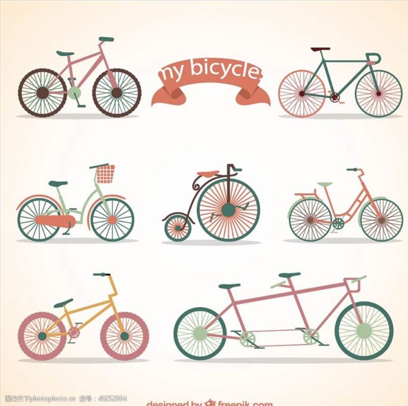 幼儿园卡手绘自行车图片