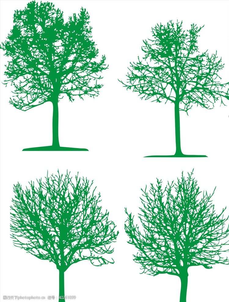 环保矢量图树图片
