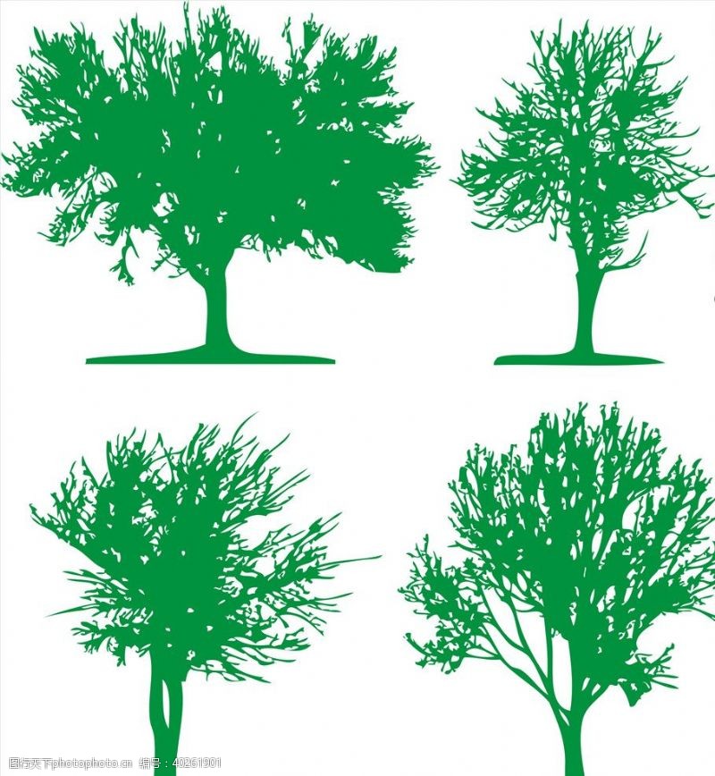 矢量树木树叶树图片