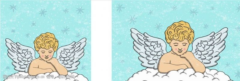 卡通兔子天使丘比特图片