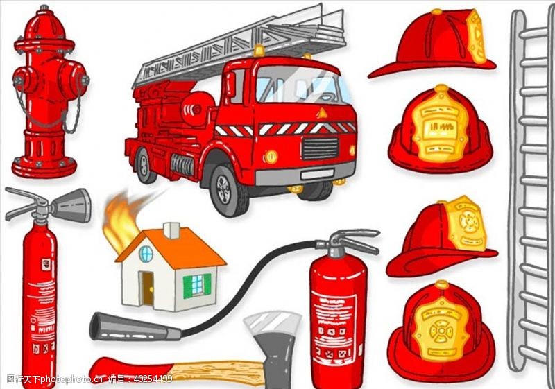 消防文化标语消防车图片