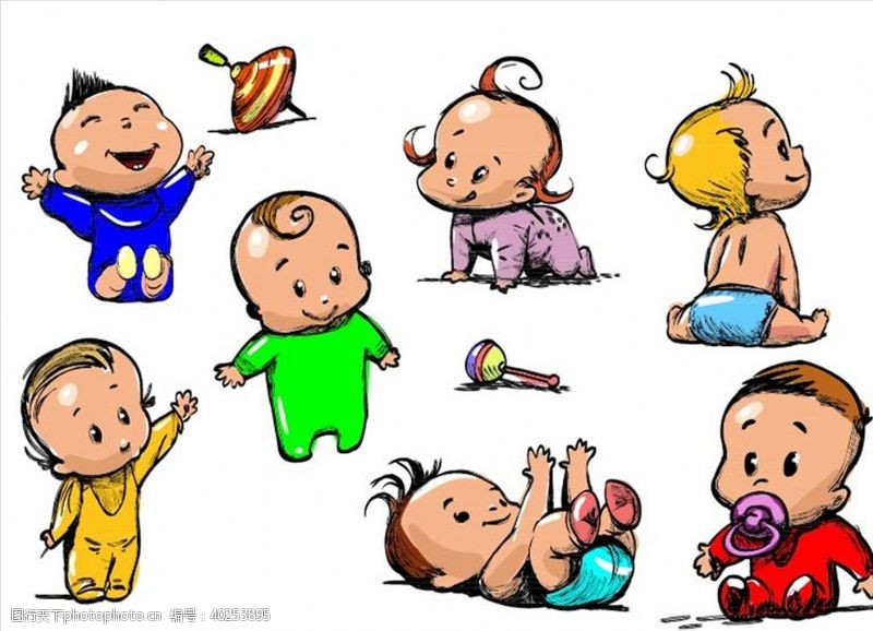 卡通婴儿素材婴儿图片