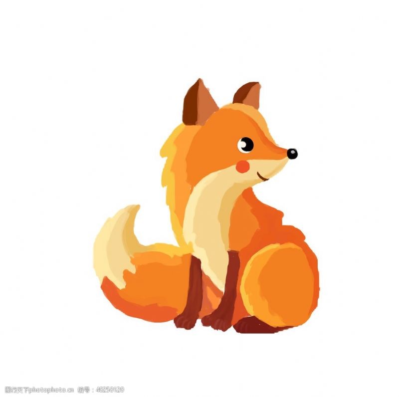 动物素描油画小狐狸图片