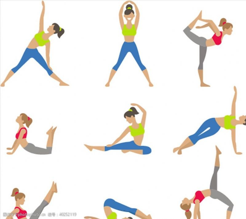 减肥促销海报瑜伽锻炼图片