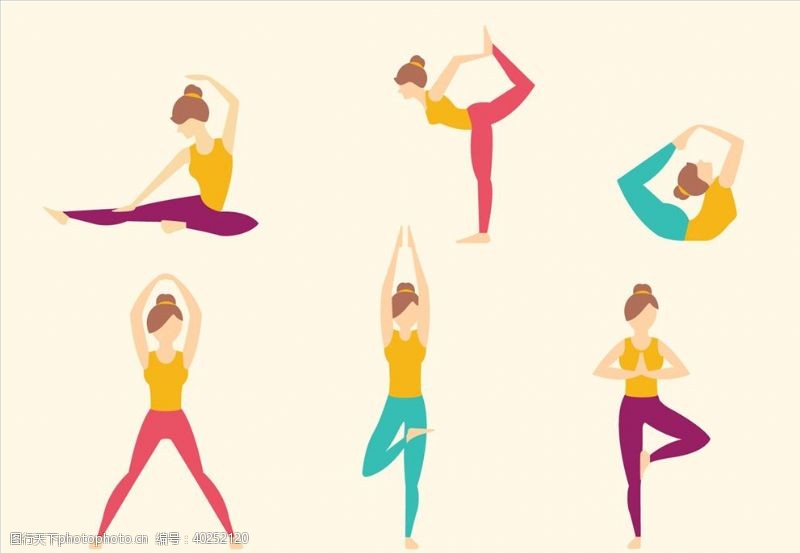 广告宣传单页瑜伽锻炼图片