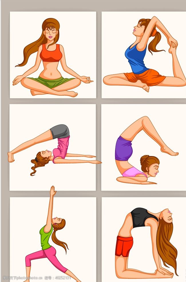 瘦身海报瑜伽锻炼图片