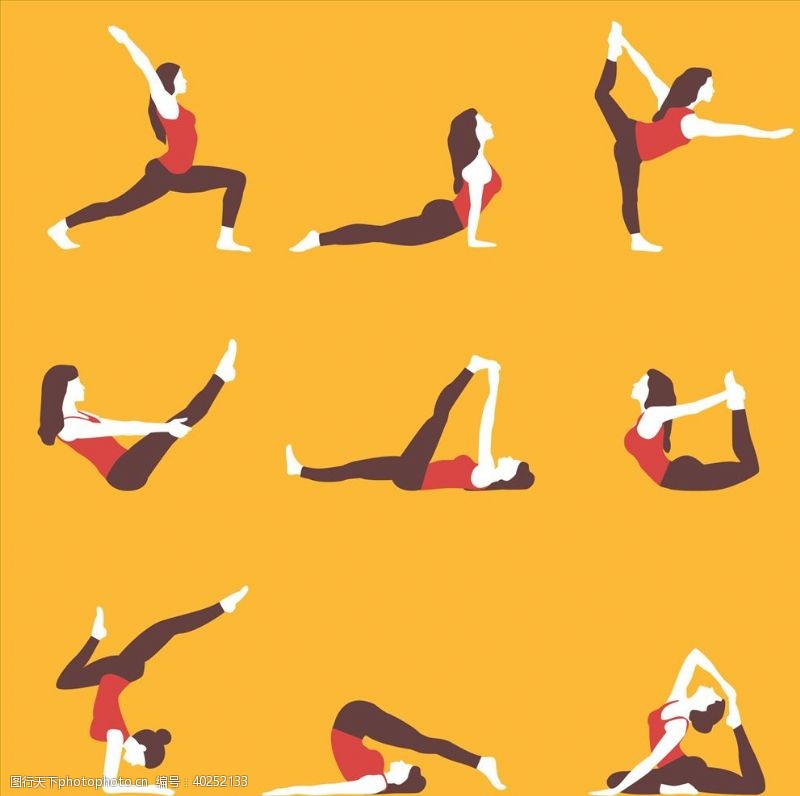 瘦身广告瑜伽锻炼图片