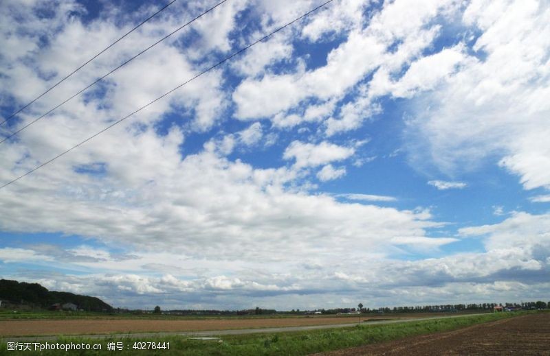 田园风光云图片