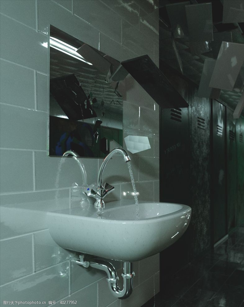 电池C4D模型卫生间水池厕所图片