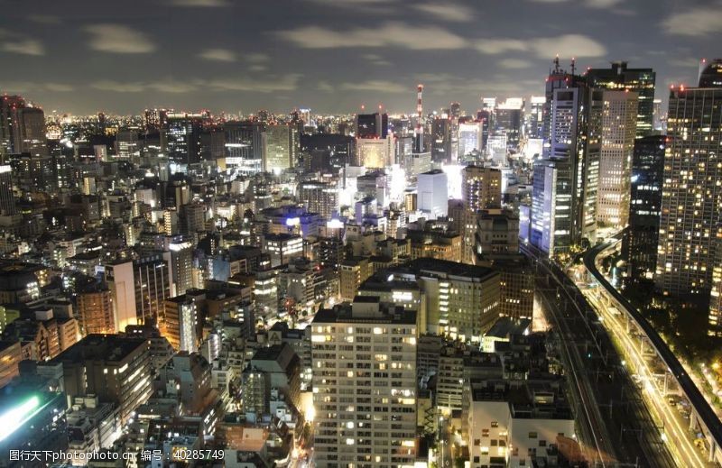 日本游城市夜景图片