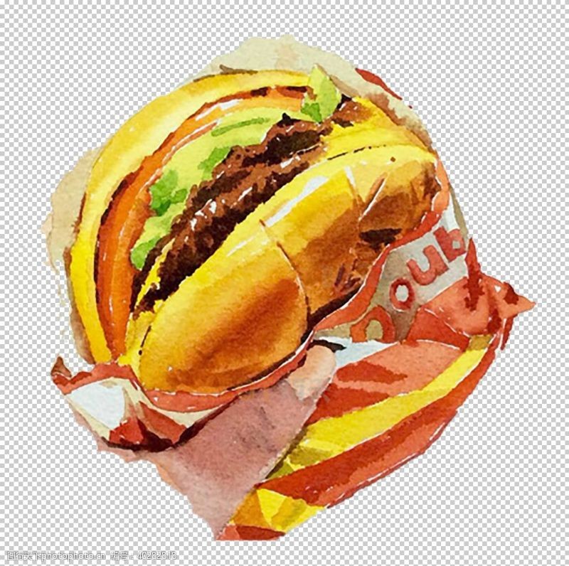 卡通菜单汉堡包图片