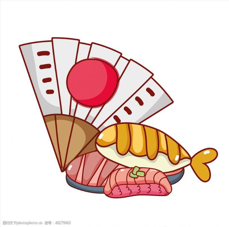日食卡通日本寿司图片