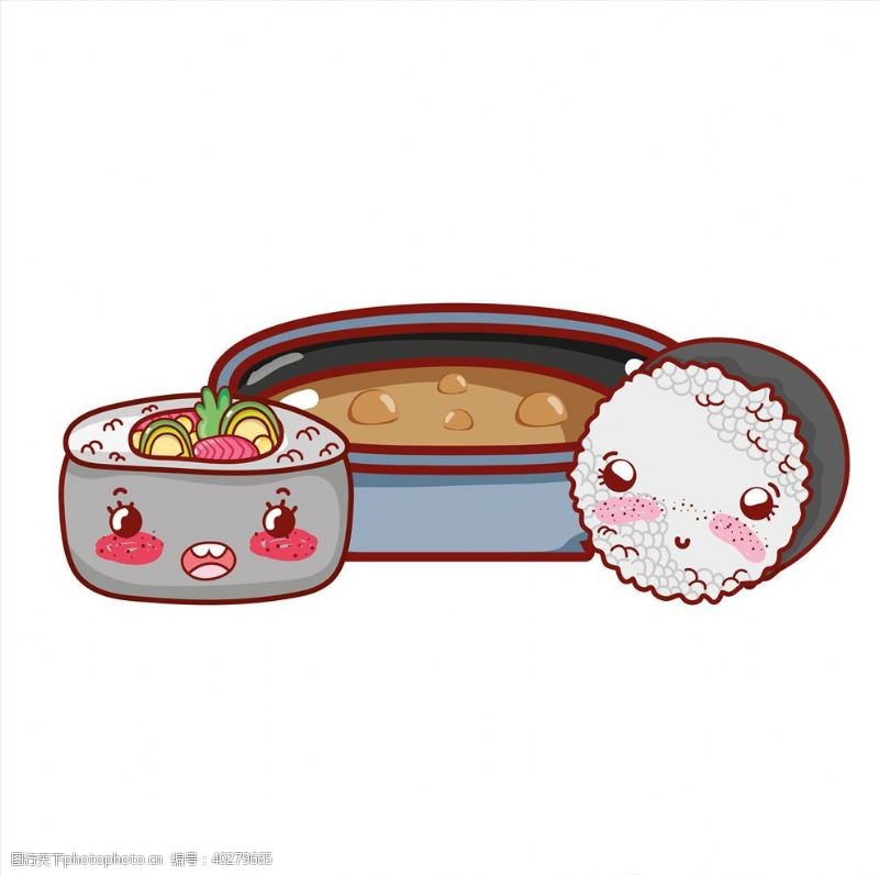 餐饮广告卡通日本寿司图片