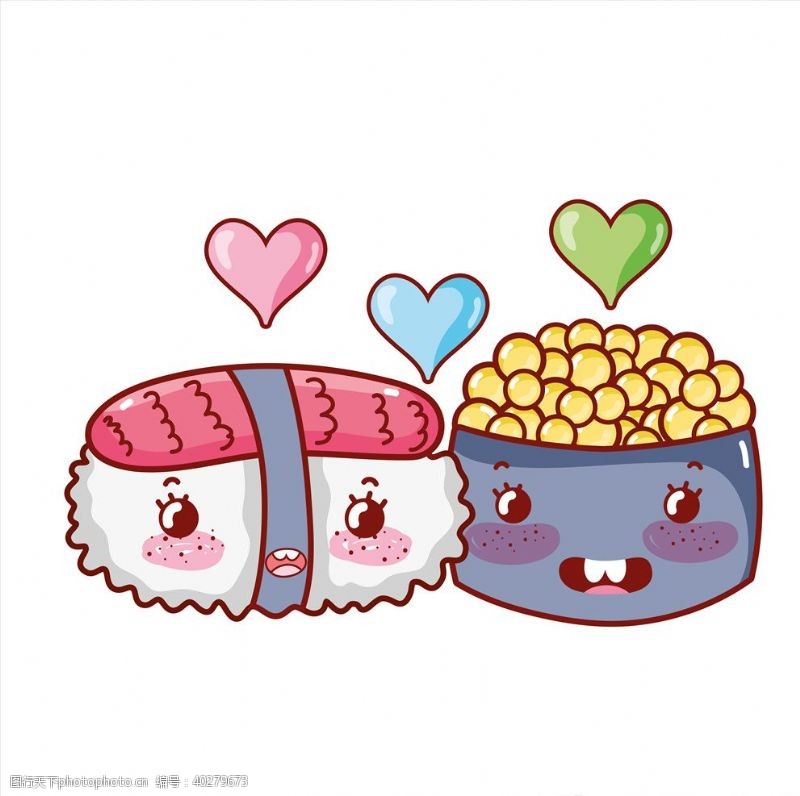 可爱水果卡通日本寿司图片
