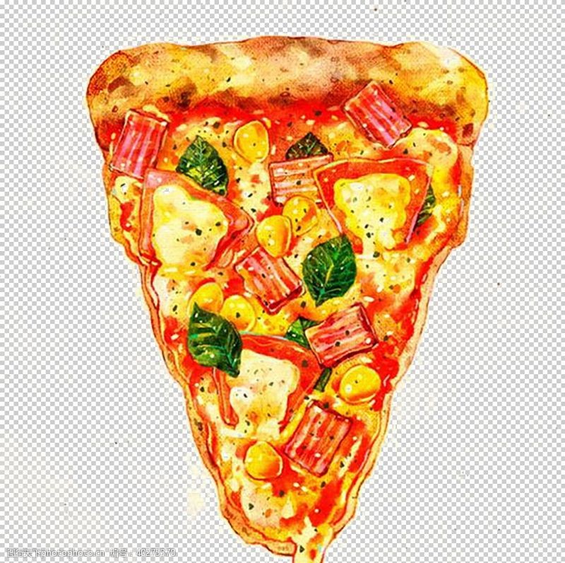 手绘菜单披萨图片