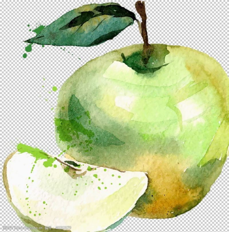 卡通水果青苹果图片