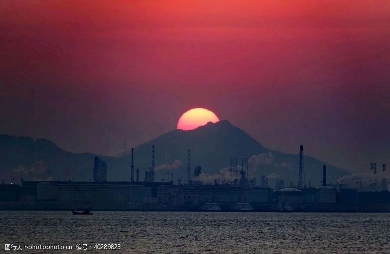 上海风景日落图片