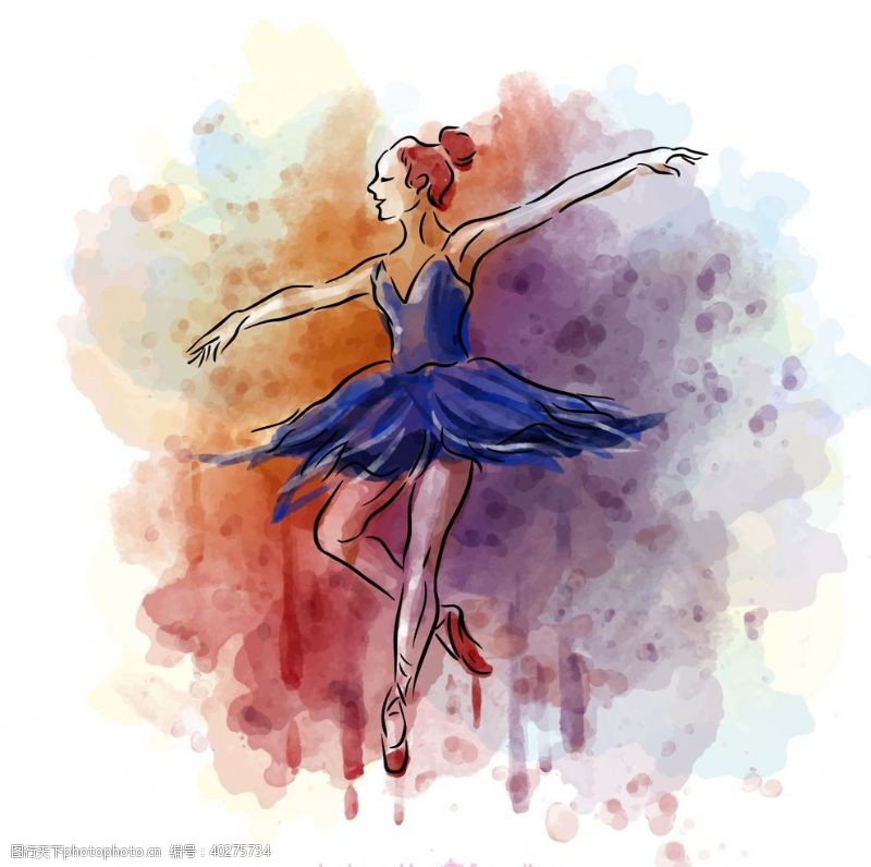 芭蕾舞手绘图片