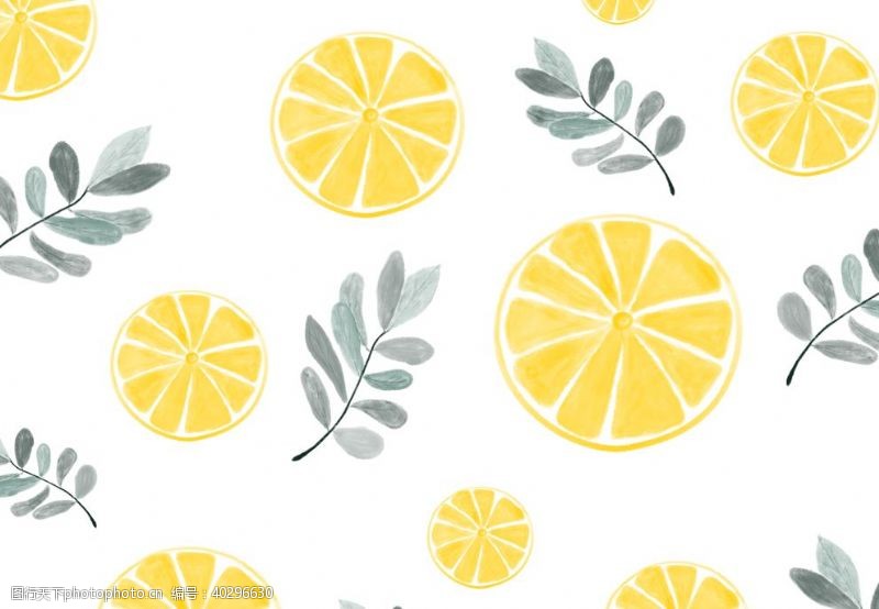 黄柠檬插画图片