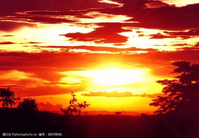 阳光晚霞夕阳图片