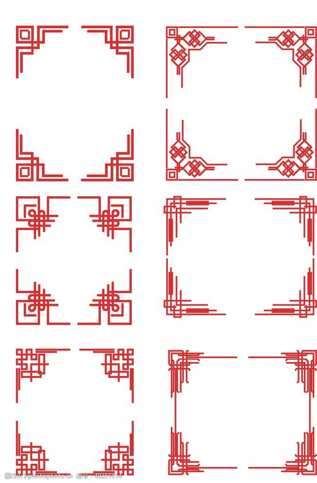 中式古典中国风花纹边框图片